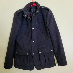 H&M mens size 38R (medium) black and Grey coat